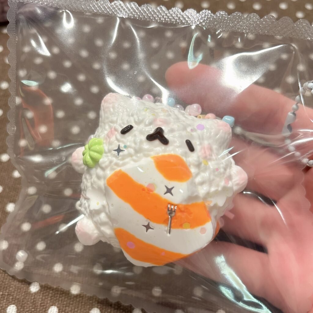 336094 Good Cat Morning Salmon Kitten Rice Ball (Cream Paste Clay Texture Series) / 咕德猫宁捏 三文鱼小猫饭团（乳膏泥触感系列）