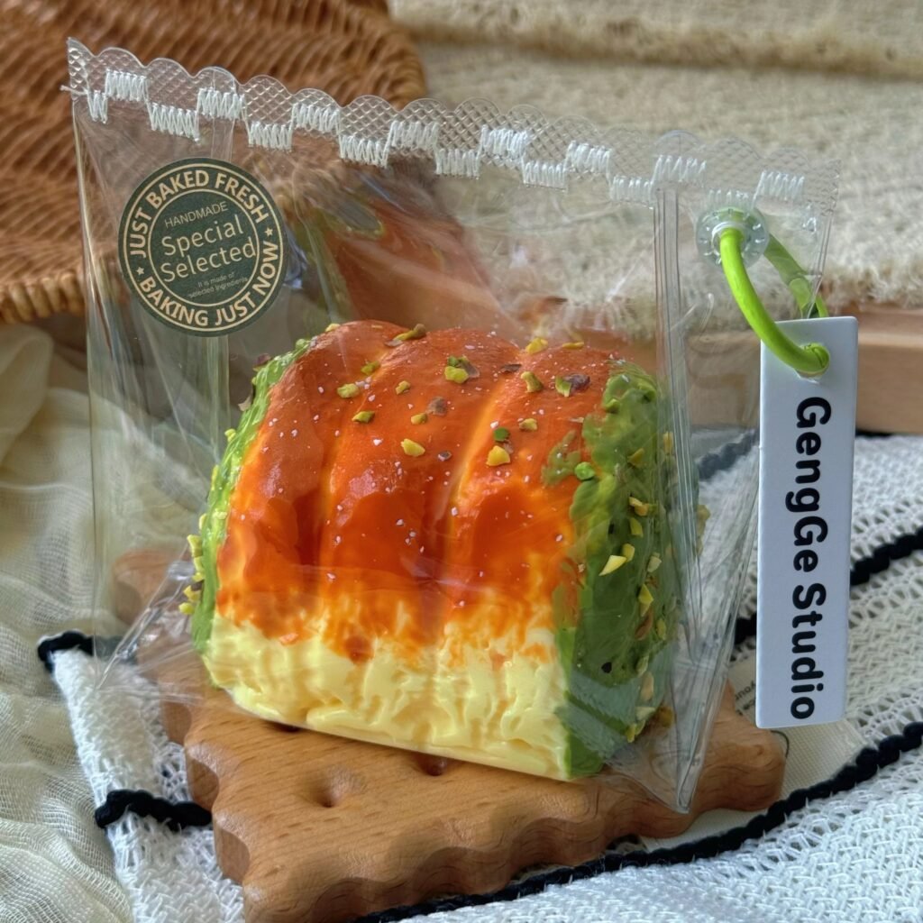 154076 GengGe Studio Milk Bread - Matcha (Thick Cream Clay Texture Series) / GengGe Studio 奶排包（抹茶）（厚奶油泥触感系列）