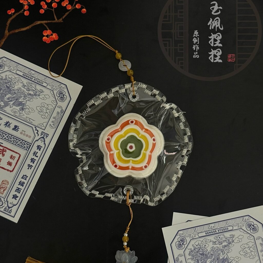 154085 GengGe Studio Plum Blossom Hairpin Ornament (Thick Cream Clay Texture Series) / GengGe Studio 梅花钗（厚奶油泥触感系列）