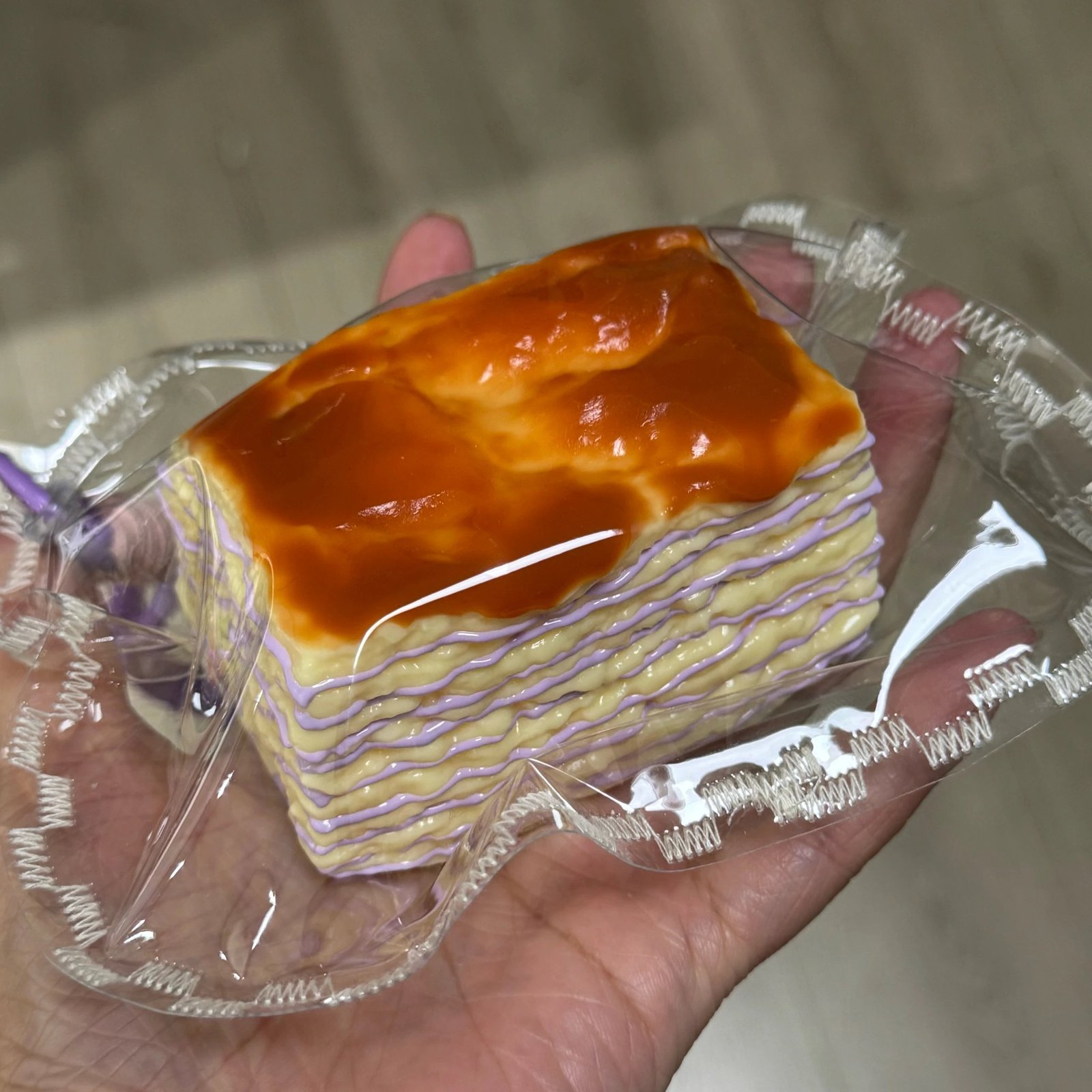 154122 GengGe Studio Mille-Feuille Pastry - Taro (Thick Cream Clay Texture Series) / GengGe Studio 千层酥饼(芋泥)(厚奶油泥触感系列)