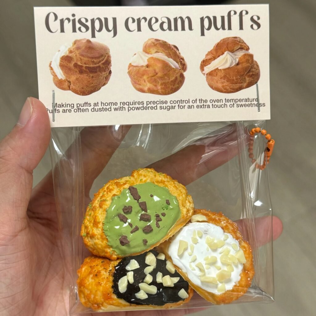 154184 GengGe Studio Cream Puff - Matcha Chocolate Cream Trio (Thick Cream Clay Texture Series) / GengGe Studio 奶油泡芙(抹茶巧克力奶油三拼)(厚奶油泥触感系列)
