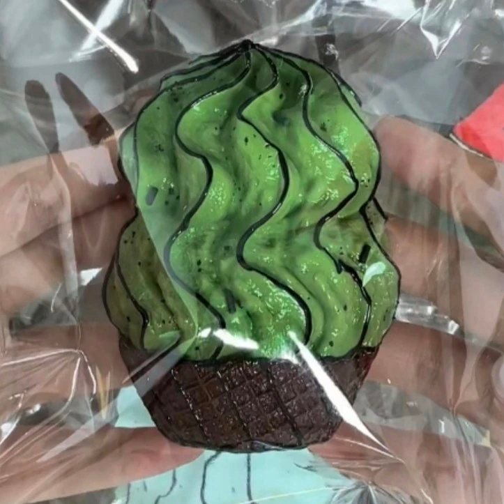204006 GO UP Matcha Ice Cream (Dry Cream Texture Series) / GO UP捏捏 抹茶冰激凌（干奶油触感系列）