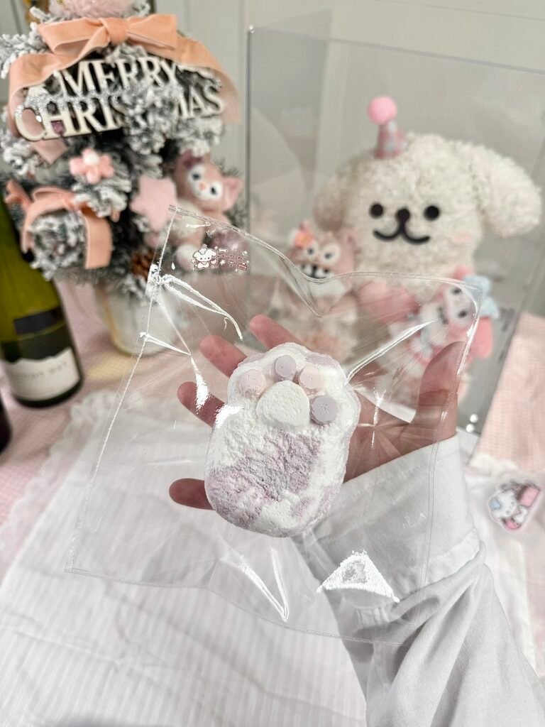 523006 Hunini Taro Strawberry Cat Paw (Cream Cheese Clay Texture Series) / hunini 芋莓猫爪（乳酪泥触感系列）