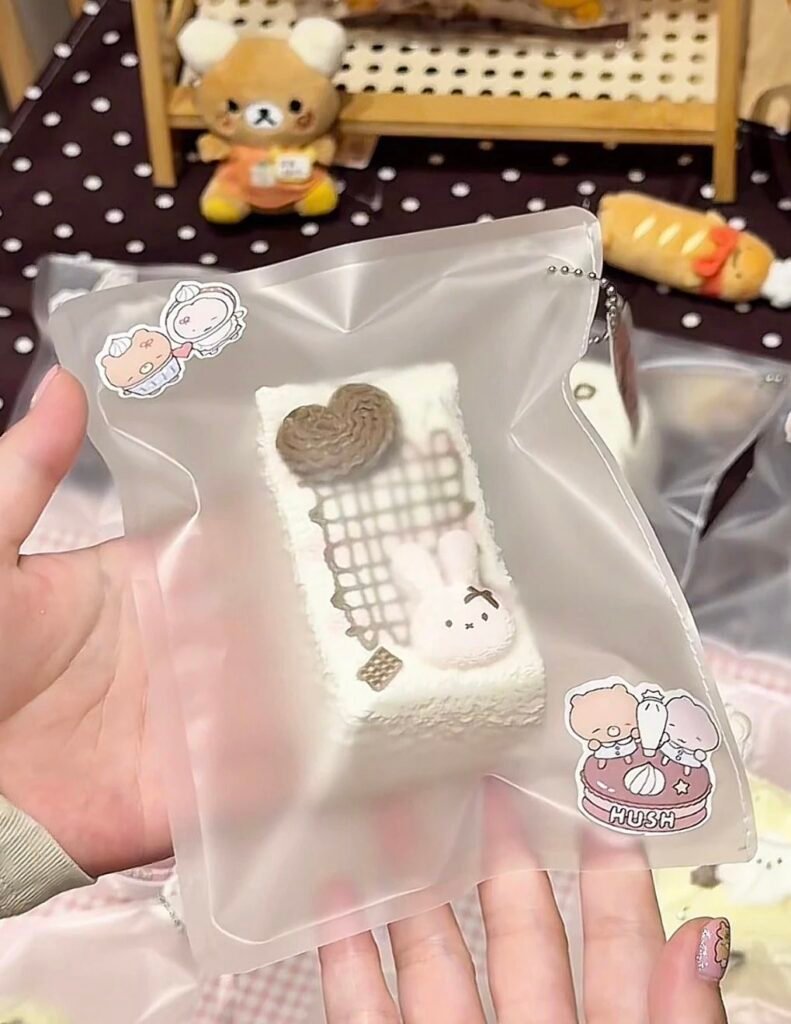 538001 Hush Pink Chocolate Plaid Bunny Fluffy Toast / HUSH 粉巧格纹小兔绵绵吐司