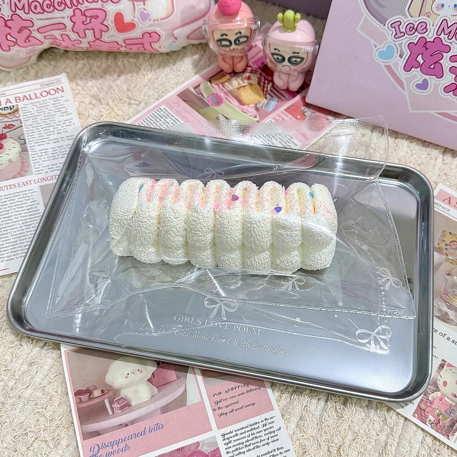 108123 Iced Americano Extra-Long Cream Bar (Moldable Clay Texture Series) / 炫一杯冰美式 超长奶油条(可塑泥触感系列)
