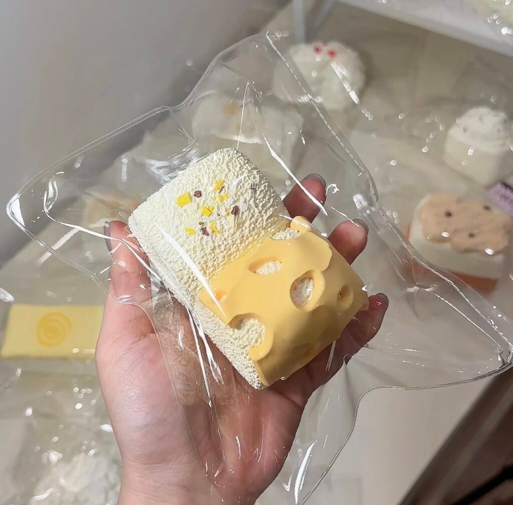 475007 Jiongjiong Jiang Cheese Pair (Dry Glutinous Cream Paste Clay Texture Series) / 囧囧酱 奶酪二连(干糯乳膏泥触感系列)