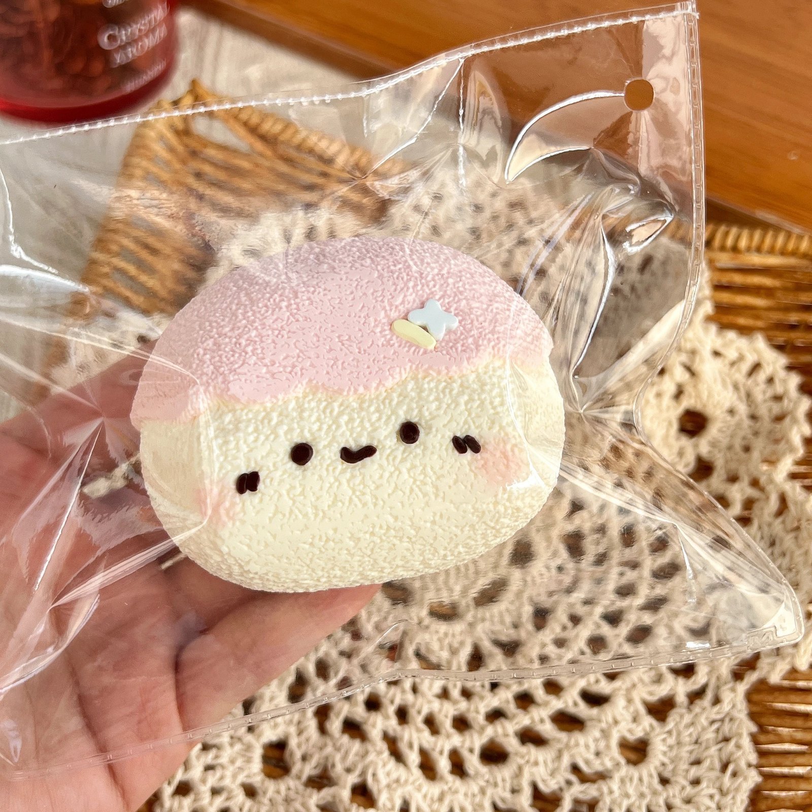 89124 Kaka Jiang Squishy Blunt Bangs Dumpling - Pink (Dry Cheese Clay Texture Series) / 咔咔酱捏捏 齐刘海团团(粉)(干奶酪触感系列)