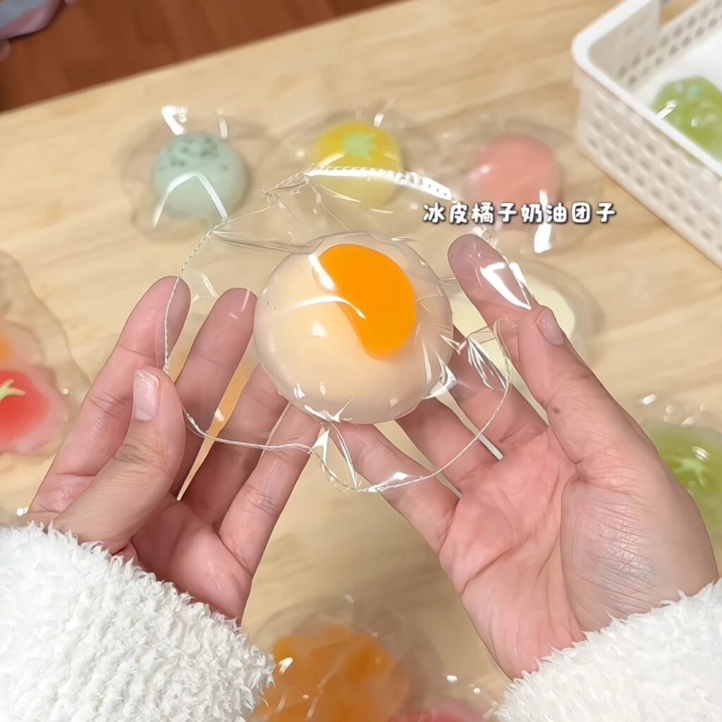 47078 Mango Snow-Skin Orange Cream Dango (Dry Resistance Clay Texture Series) / 芒狗狗 冰皮橘子奶油团子（干阻泥触感系列）