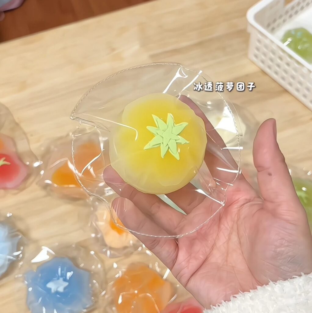47082 Mango Translucent Pineapple Dango (Dry Resistance Clay Texture Series) / 芒狗狗 冰透菠萝团子（干阻泥触感系列）