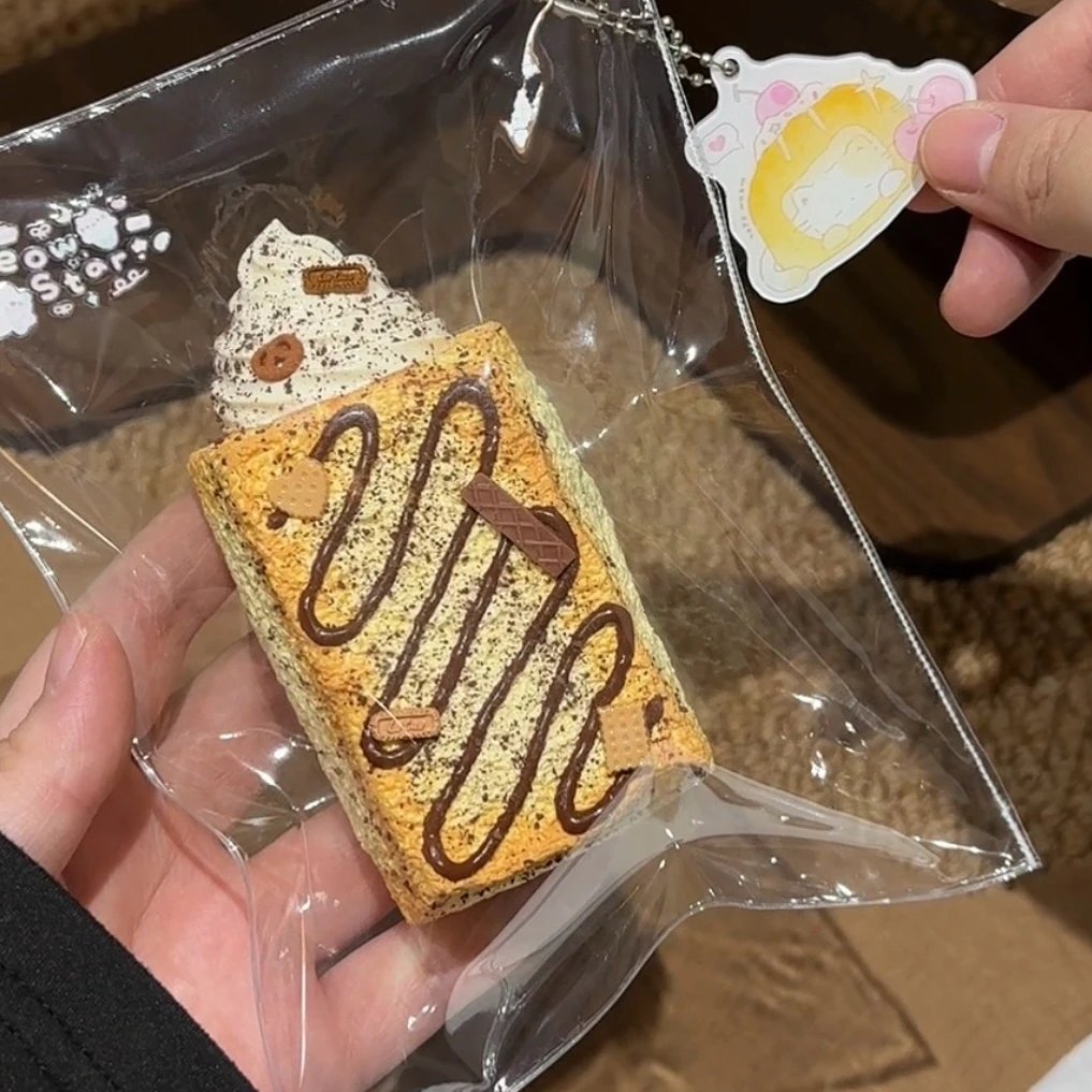 550024 Meow Star Cosmetic Defect No.10 - Chocolate Drizzle Toast (Sweet Potato Clay Texture Series) / Meow Star 10号孤品瑕疵（巧克力淋酱吐司）（红薯泥触感系列）