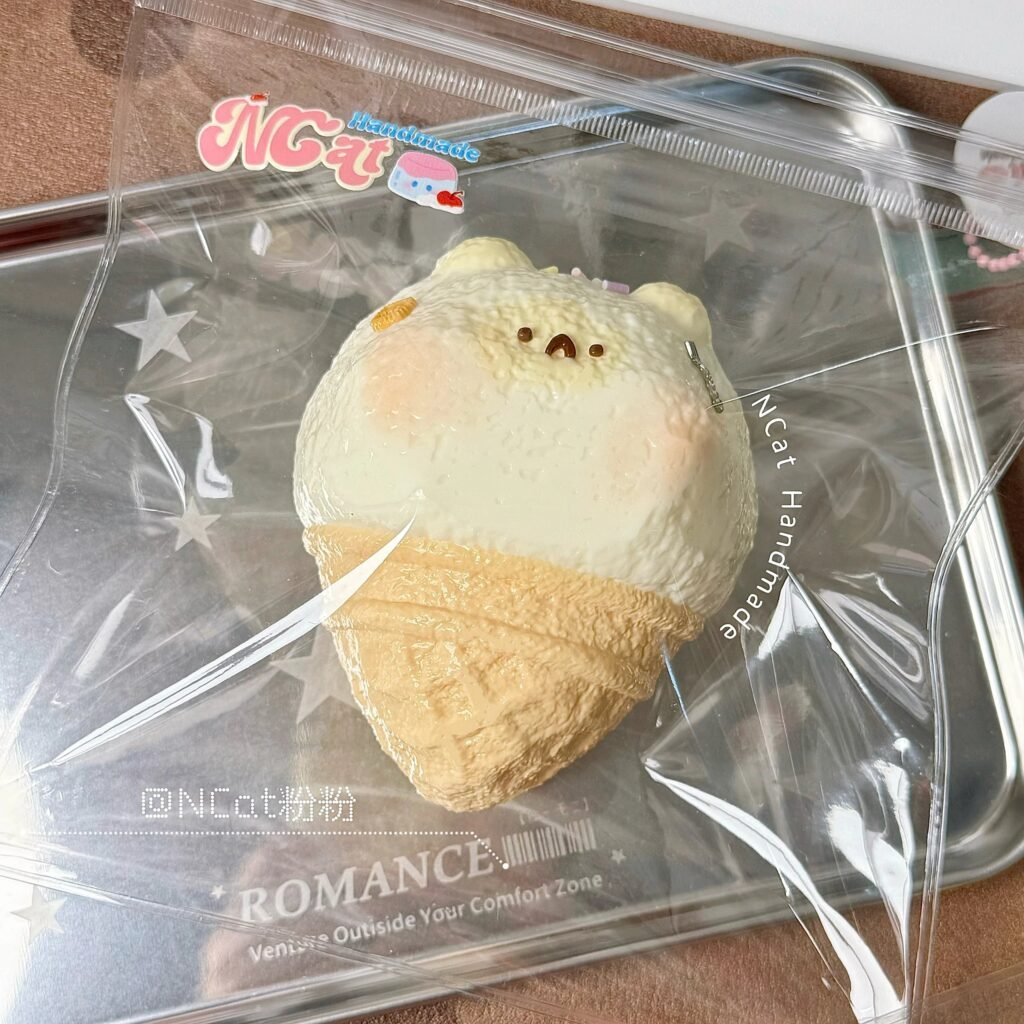 435006 NCat Handmade Hamster Pointed Ice Cream Cone (Dry Cream Clay Texture Series) / NCat粉粉 鼠鼠尖尖筒冰激凌（干奶油泥触感系列）