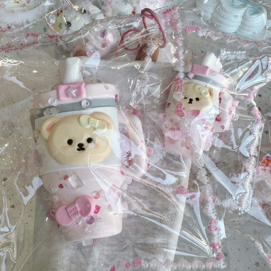 533017 Niege Wanan Milk Bear Water Cup - Pink (Marshmallow Clay Texture Series) / 捏个晚安 奶熊水杯·粉色(棉花糖泥触感系列)