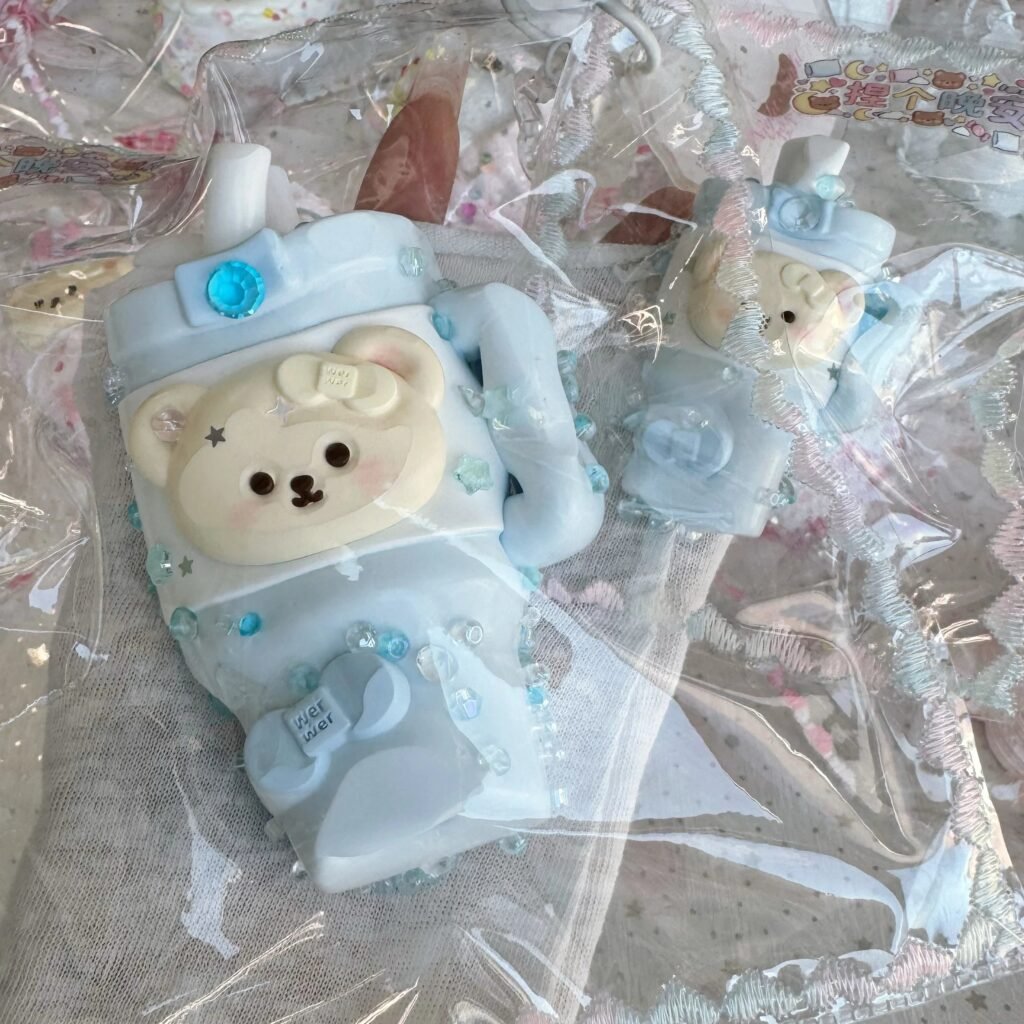 533018 Niege Wanan Milk Bear Water Cup - Blue (Marshmallow Clay Texture Series) / 捏个晚安 奶熊水杯·蓝色(棉花糖泥触感系列)
