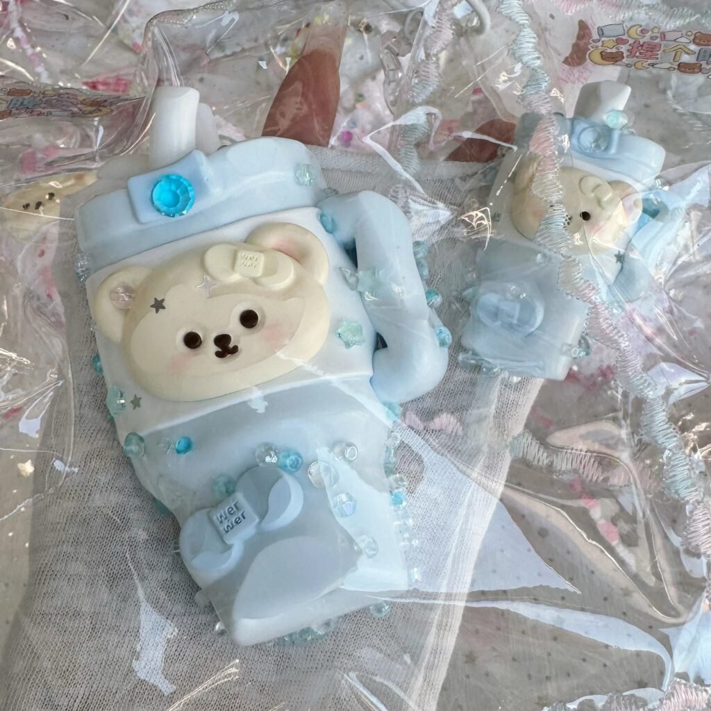 533020 Niege Wanan Milk Bear Water Cup - Blue (Sticky Clay Texture Series) / 捏个晚安 奶熊水杯·蓝色(黏糊泥触感系列)