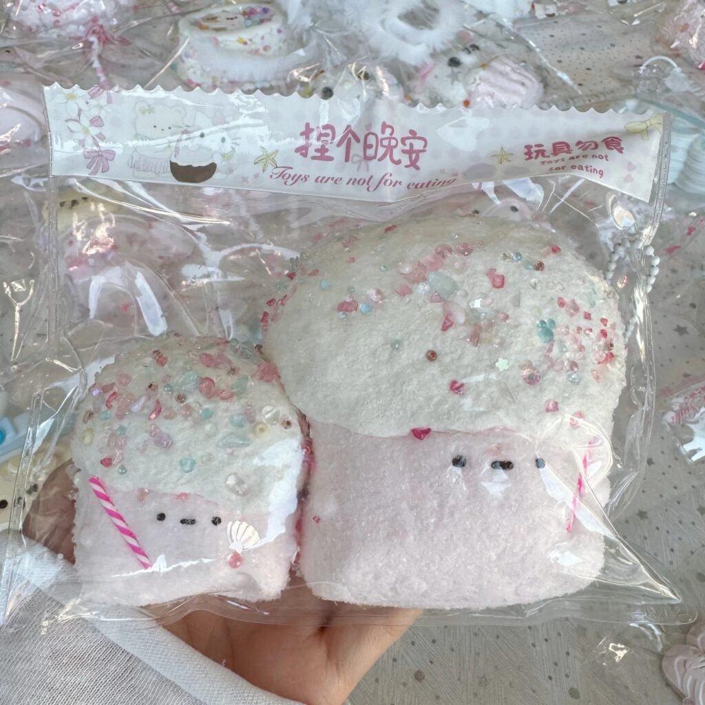 533022 Niege Wanan Drinking Beer - Pink (Marshmallow Clay Texture Series) / 捏个晚安 喝啤酒·粉色（棉花糖泥触感系列）