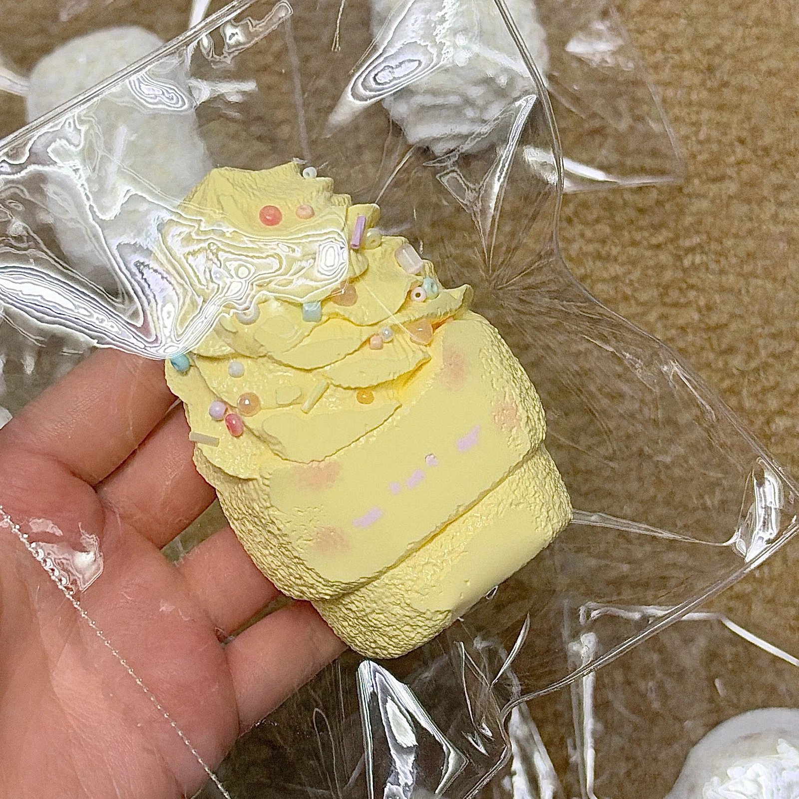 135116 Ohmo Nienie Yellow Ice Cream Kitten (Cream Cheese Clay Texture Series) / ohmo捏捏 冰淇凌小猫(黄色)(干酪泥触感系列)