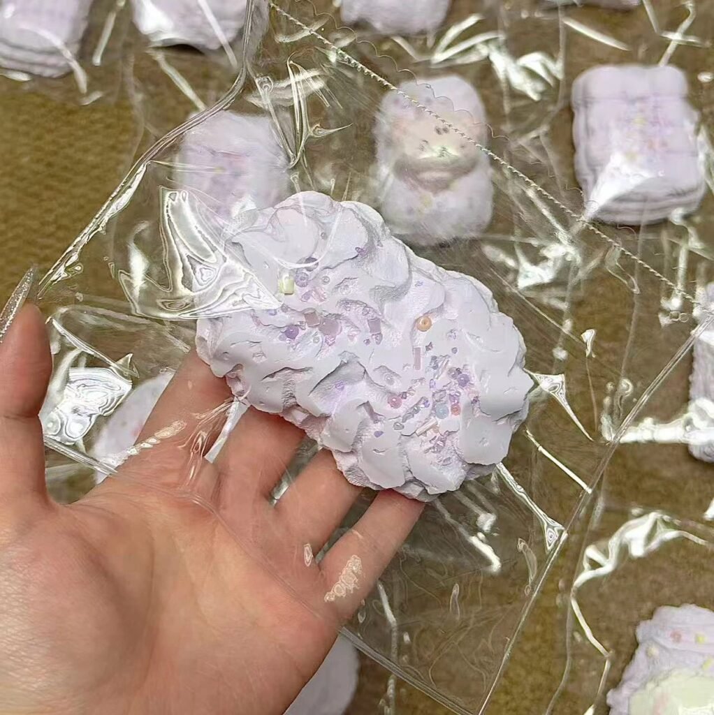 135140 Ohmo Nienie Purple Crumble Twin Cream (Heat Pad Soft Cheese Clay Texture Series) / ohmo捏捏 紫碎碎二连奶油（加热垫软干酪触感系列）