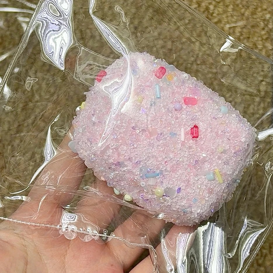 135159 Ohmo Nienie Pink Sprinkle Mochi (Heat Pad Cream Cheese Clay Texture Series) / ohmo捏捏 粉裹碎碎糍粑（加热垫干酪泥触感系列）