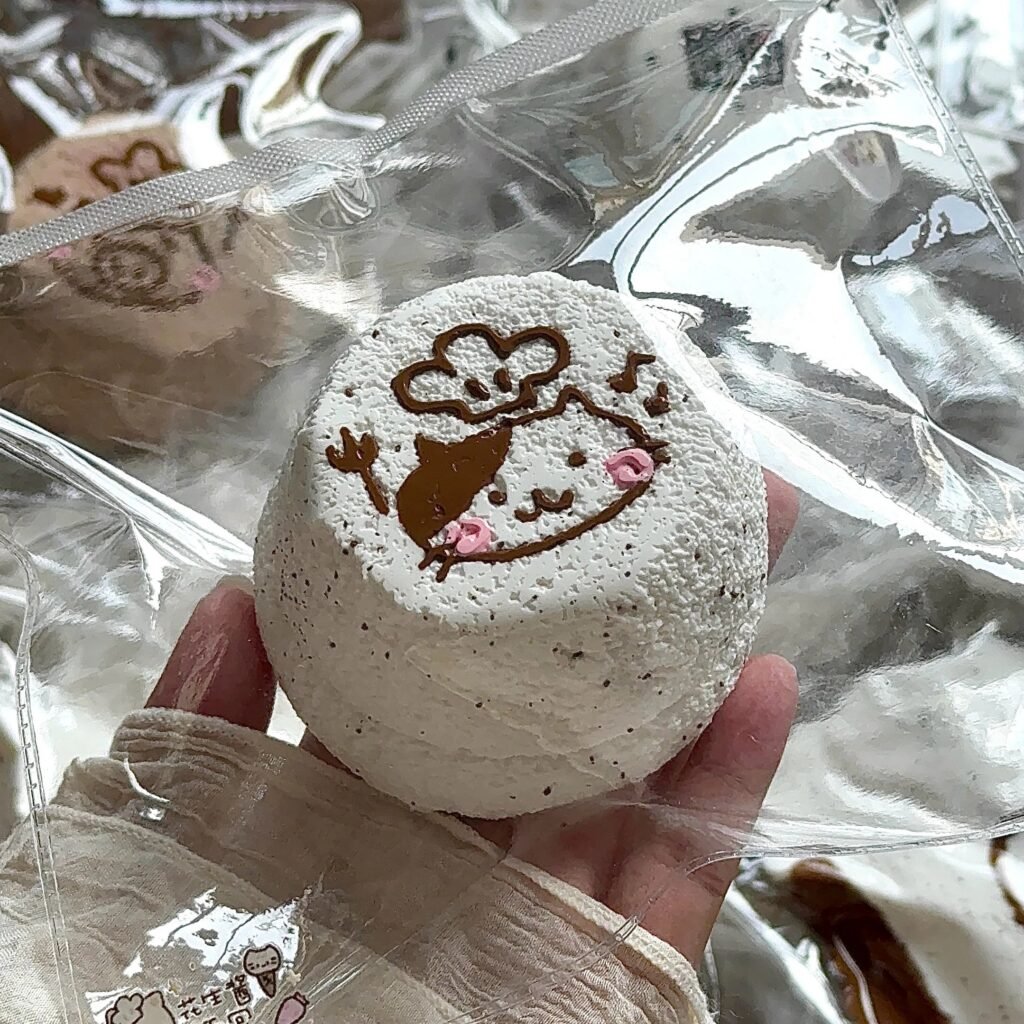 450001 Peanut Butter Bread Cat Double-Layer Round Toast (Wet Soft Cheese Clay Texture Series) / 花生酱面包 小猫双层圆吐司（湿软奶酪泥触感系列）