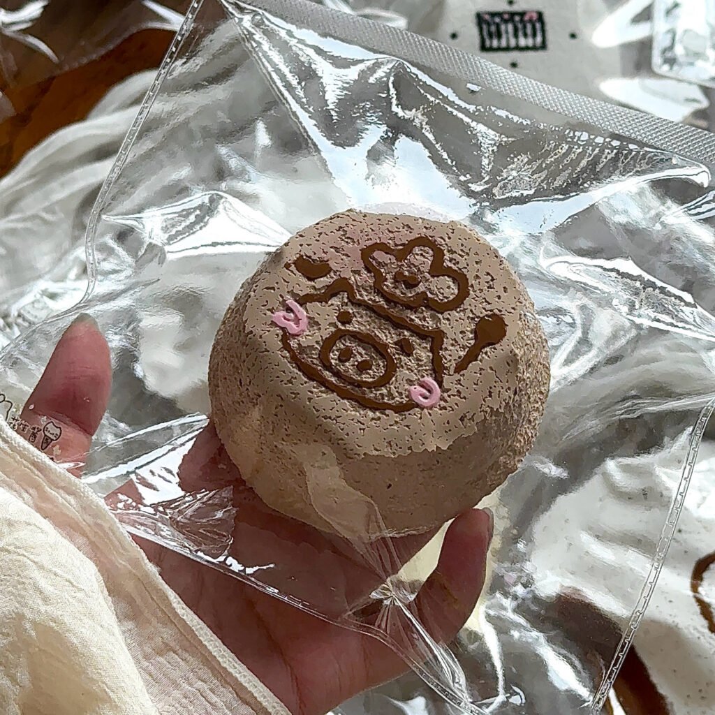 450002 Peanut Butter Bread Pig Double-Layer Round Toast (Wet Soft Cheese Clay Texture Series) / 花生酱面包 小猪双层圆吐司（湿软奶酪泥触感系列）