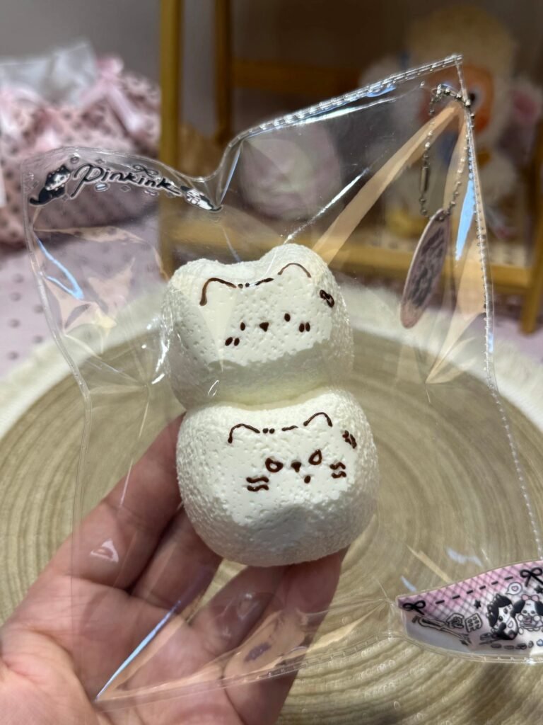 436010 Pinkink Double Kitten Heads (Whipped Cream Texture Series) / 粉墨捏捏 二连猫猫头（绵奶油触感系列）