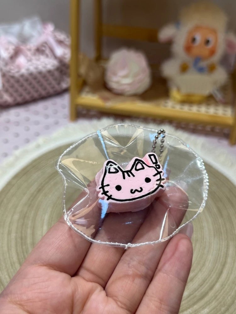 436023 Pinkink Mini Kitten Head (Dry Cheese Clay Texture Series) / 粉墨捏捏 Mini猫头（干酪泥触感系列）
