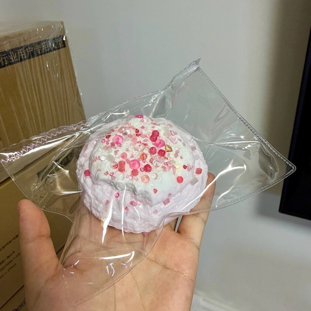 529007 Pearl Mermaid Pink White Cookie Marshmallow - Cosmetic Imperfection (Ultra-Soft Watery Clay Texture Series) / 珍珠美人鱼 粉白色饼干棉花糖·外观瑕疵（变态软偏水泥感触感系列）