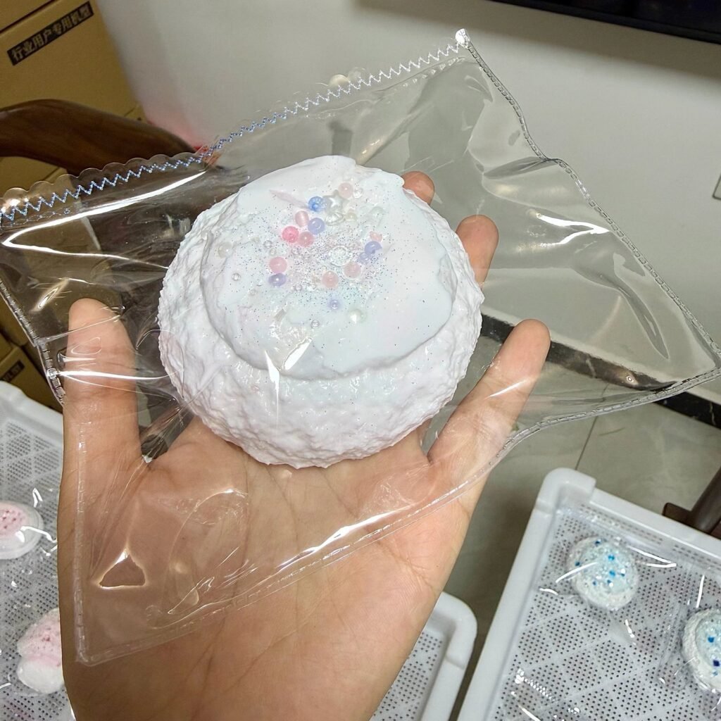 529028 Pearl Mermaid Pink Blue Cookie Marshmallow - Cosmetic Imperfection (Ultra-Soft Watery Clay Texture Series) / 珍珠美人鱼 粉蓝色饼干棉花糖·外观瑕疵（变态软偏水泥感触感系列）