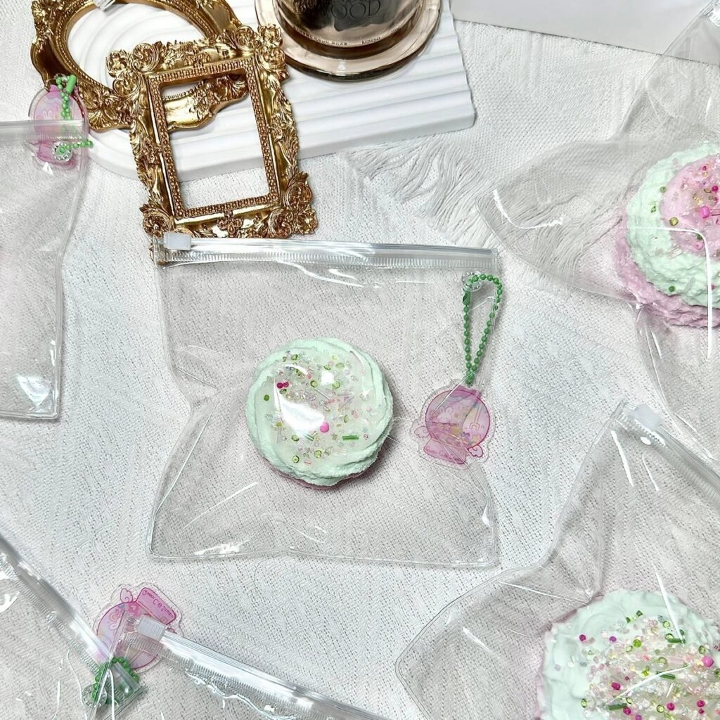 513012 Queen C. Studio Double-Layer Cream Rings - Sakura Milk Green (Sticky Cake Clay Texture Series) / Queen C. @Studio 双层圈圈奶油·浅樱奶绿（黏糕泥触感系列）