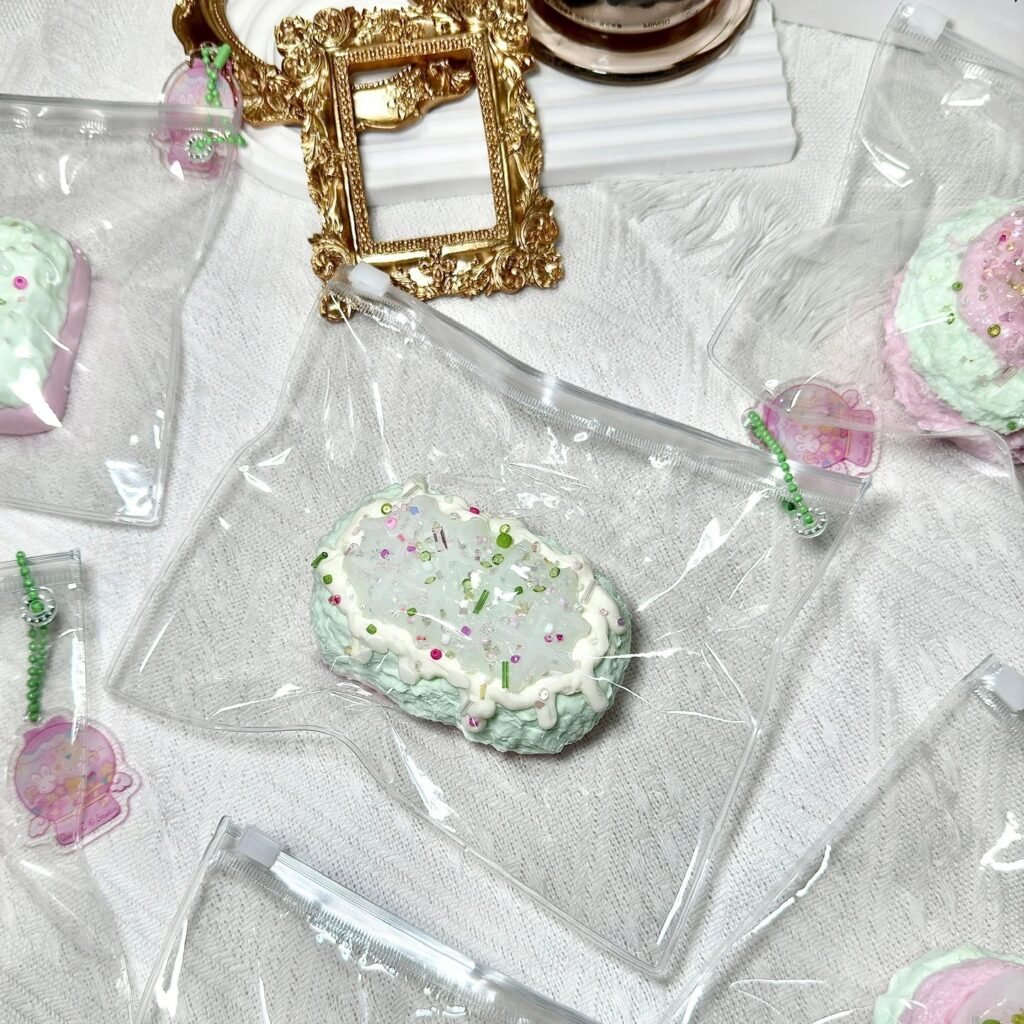 513017 Queen C. Studio Waffle Fluffy Cream Cake - Sakura Milk Green (Sticky Cake Clay Texture Series) / Queen C. @Studio 华夫奶油松松蛋糕·浅樱奶绿（黏糕泥触感系列）