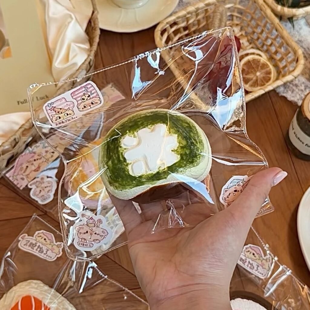 95078 Well Rested Again Squishy Matcha Rice Bread (Dry Clay Texture Series) / 又睡饱了捏捏 抹茶米面包（干黏土触感系列）