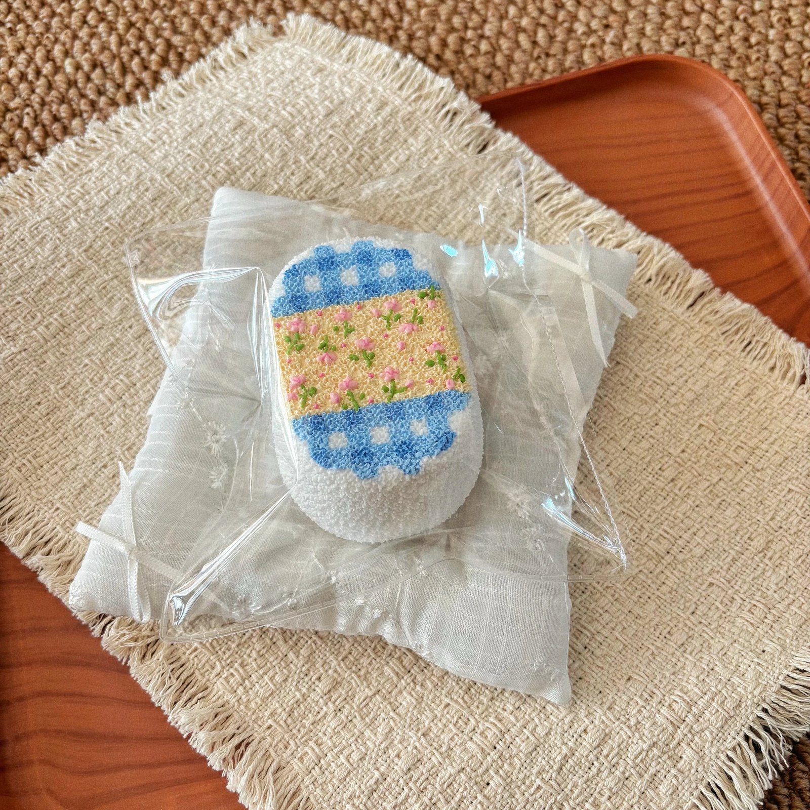 535008 Staglyn Blue Gingham Floral Cake (Soft Cheese Texture Series) / 鹿九staglyn 蓝格小碎花(软奶酪触感系列)