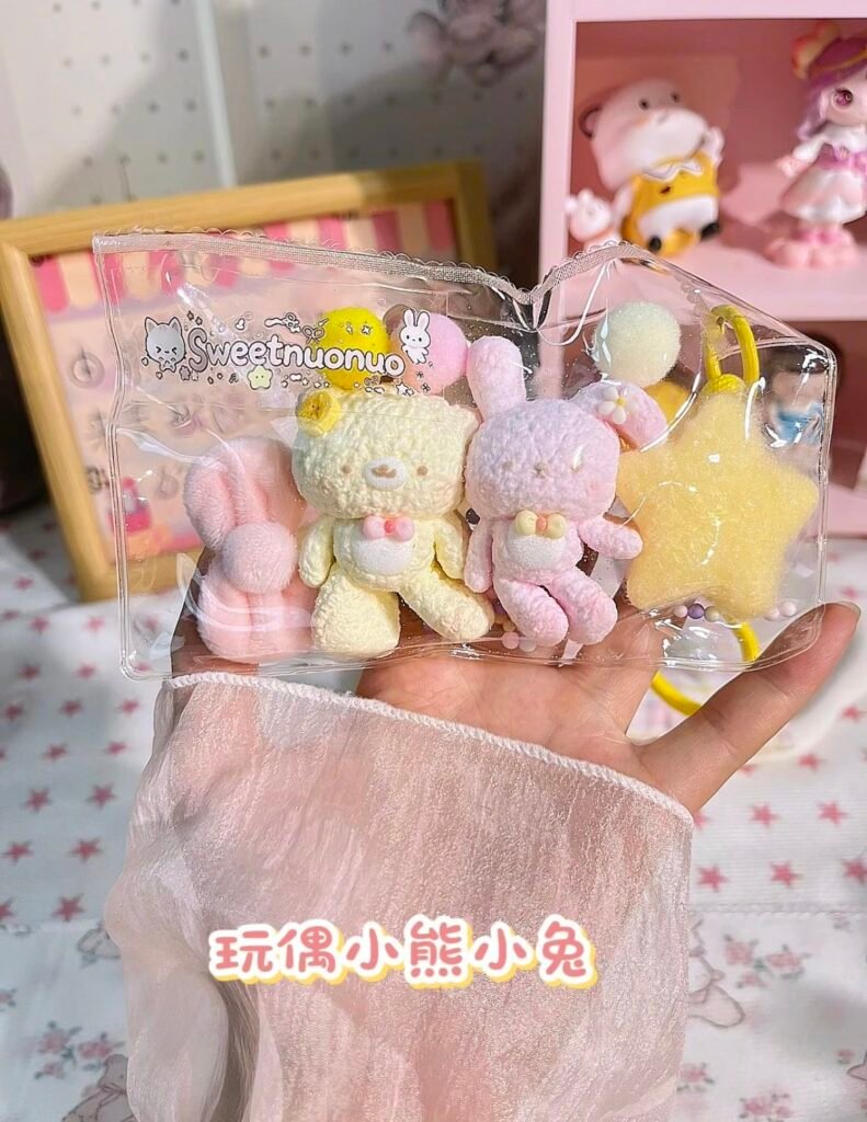 464009 Sweet Nuonuo Toy Bear and Bunny Sugar Bun / Sweet糯糯 玩偶小熊小兔砂糖包