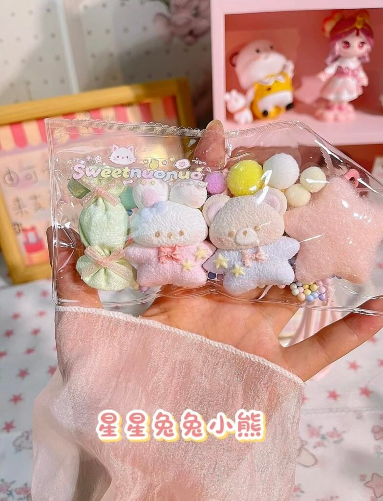 464010 Sweet Nuonuo Star Bear and Bunny Sugar Bun / Sweet糯糯 星星小熊小兔砂糖包