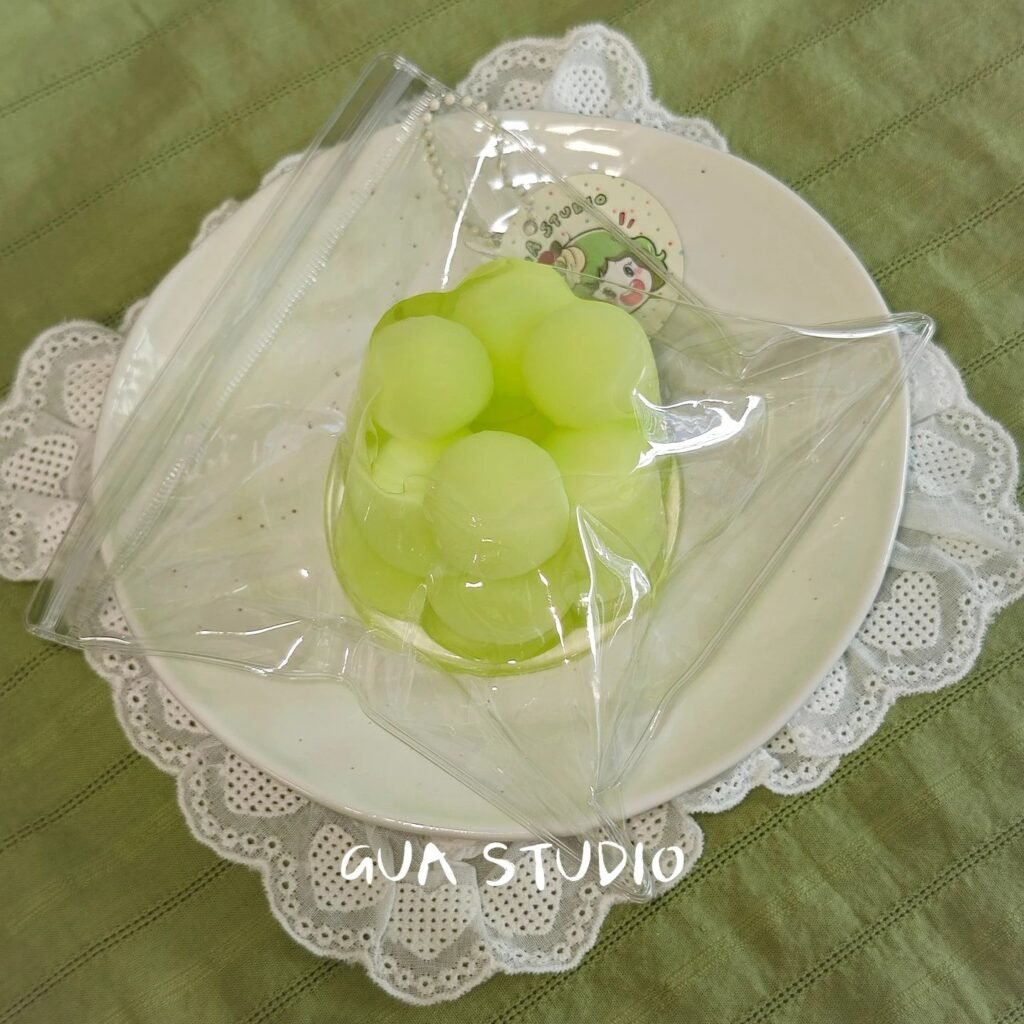 509004 Tian Gua Puzi Green Grape Large Jelly - Extra Fruit (Clear Watery Clay Texture Series) / 甜瓜铺子 青提大果冻（多果肉版）（透明水感偏泥触感系列）