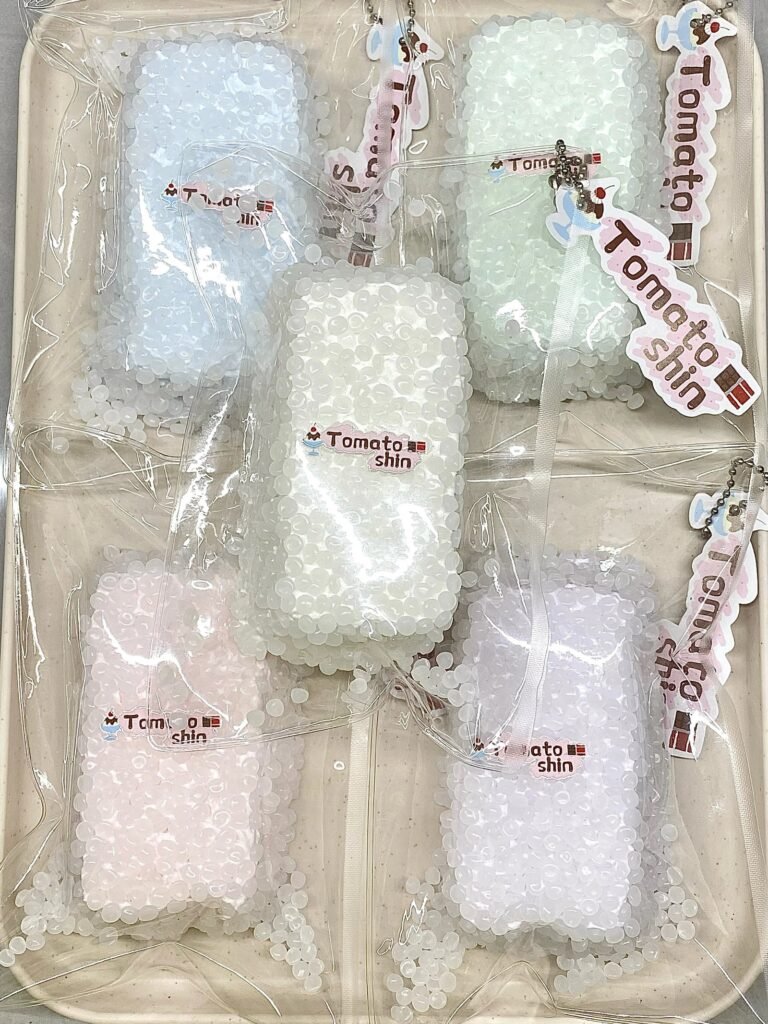 525030 Tomato Pipi Rice Grain Long Rice Ball - Milk White (Cream Clay Texture Series) / 番茄皮皮 米粒长饭团·奶白（奶油泥触感系列）