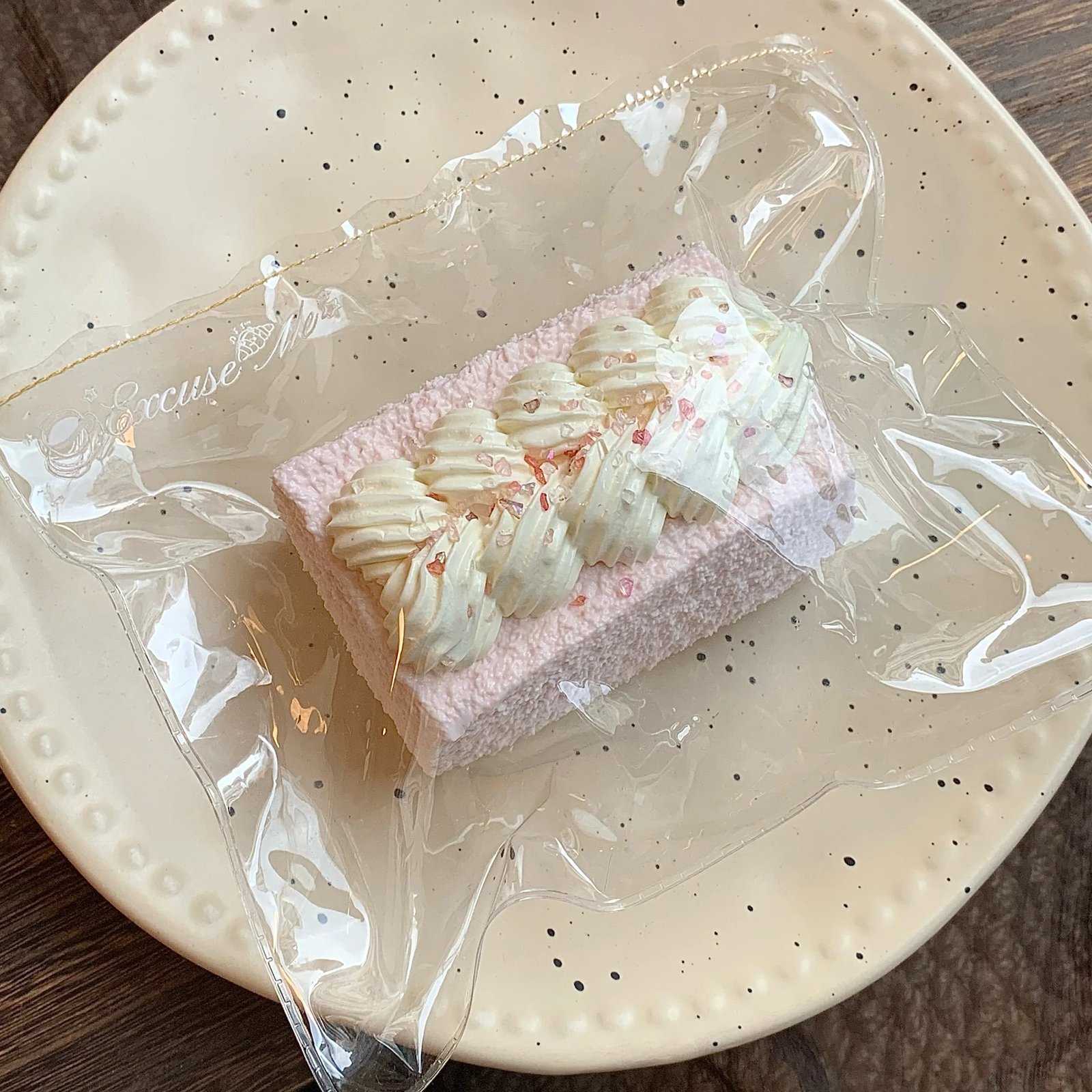 115019 Wobulijie Squishy Peach Mist Short Toast (Rice Cake Clay Texture Series) / 我不梨解捏捏 桃雾短吐司(米糕泥触感系列)
