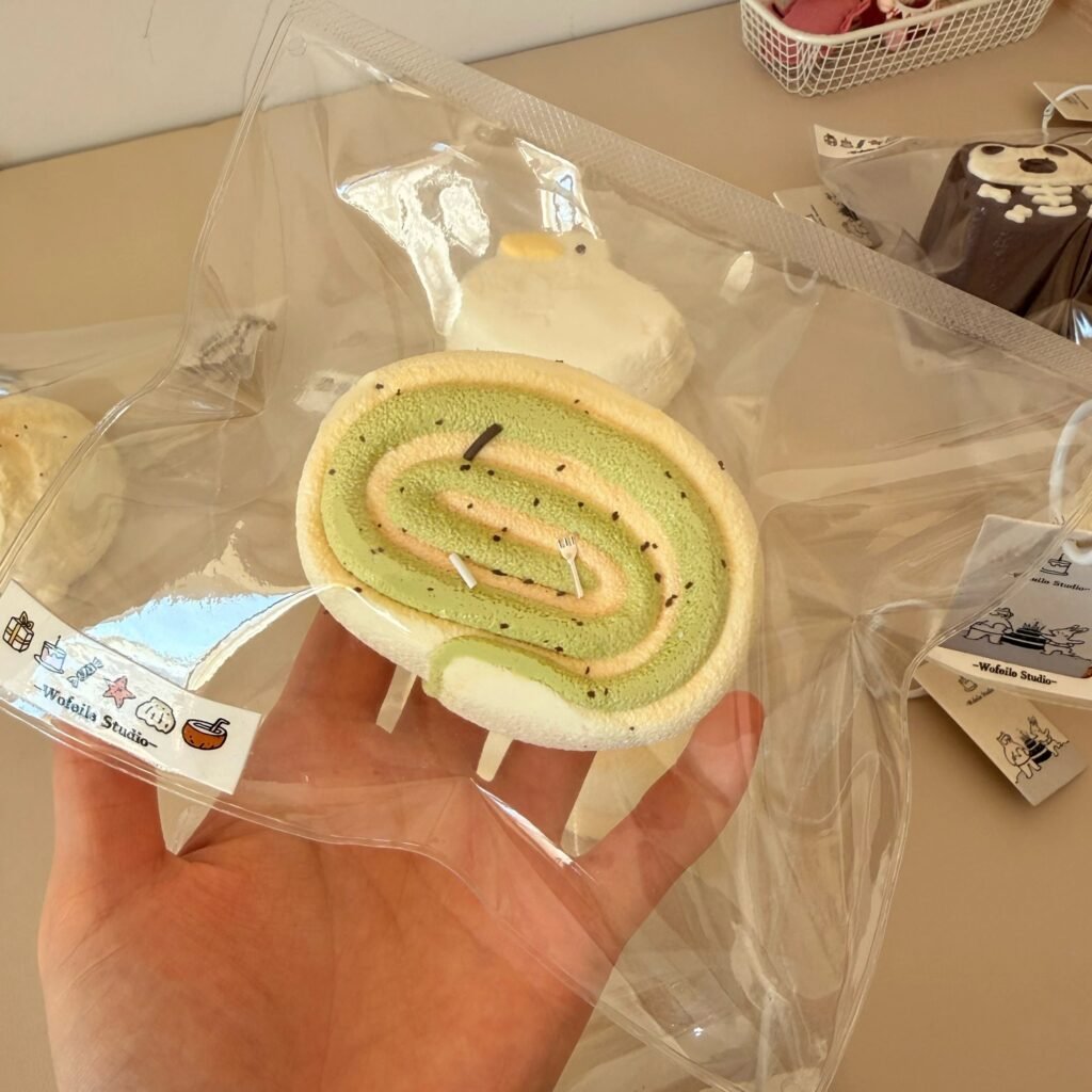 109019 wofeile studio Matcha Soy Milk Roll (Soft Dry Clay Texture Series) / wofeile studio 抹茶豆乳卷（软干巴泥触感系列）