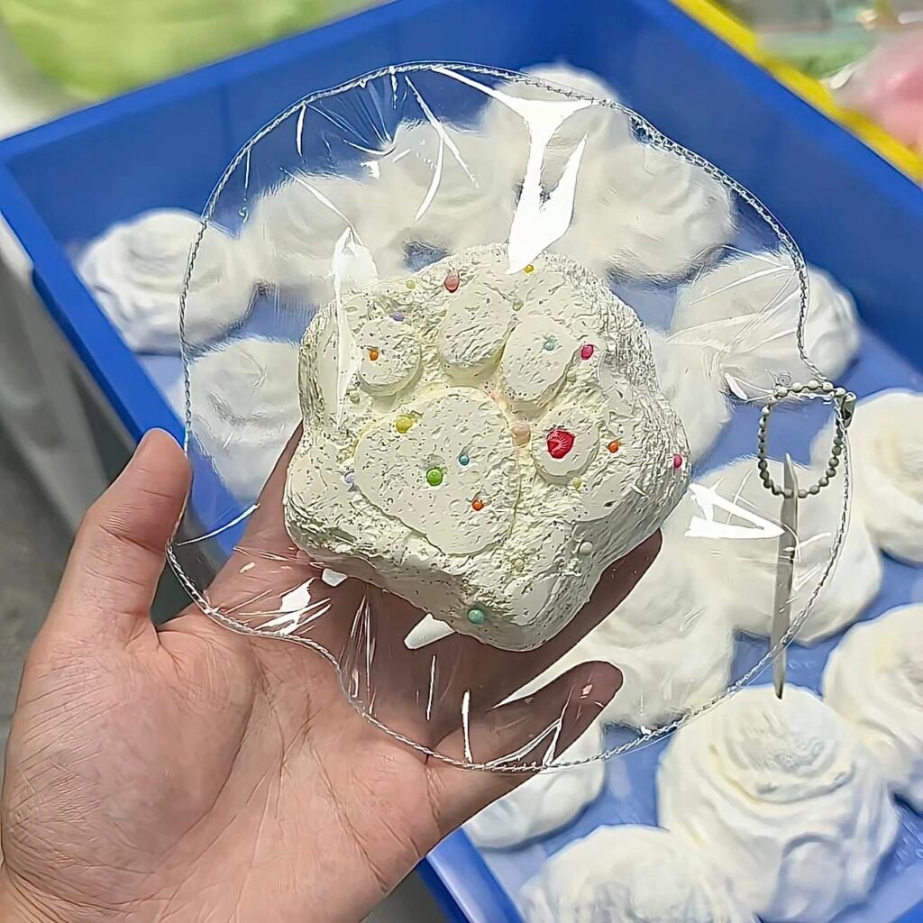 158059 Wutiao Bear Nienie Colorful Cat Paw Toast (Sticky Clay Texture Series) / 五条熊捏捏 缤纷猫爪吐司(黏糊泥触感系列)