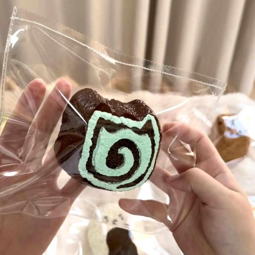 277019 Xiao Cookie Nie Mint Chocolate Cat Head (Frozen Cream Texture Series) / 小曲奇捏 薄巧猫猫头(冻奶油触感系列)