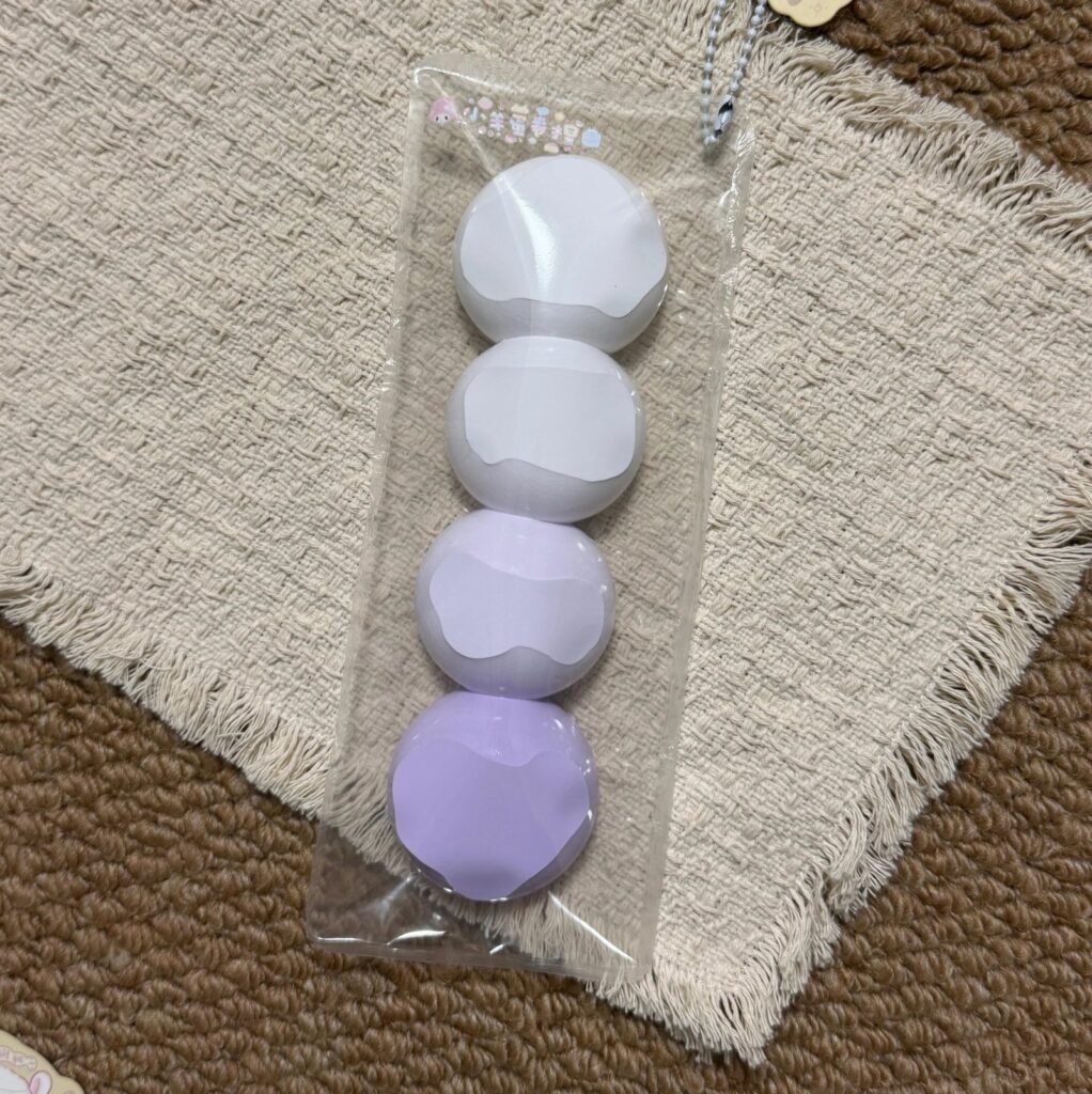 551003 Lamb Egg Roll Squishy Purple Four Dango - Cosmetic Defect / 小羊蛋卷捏 紫色泥感四连团子（瑕疵款）