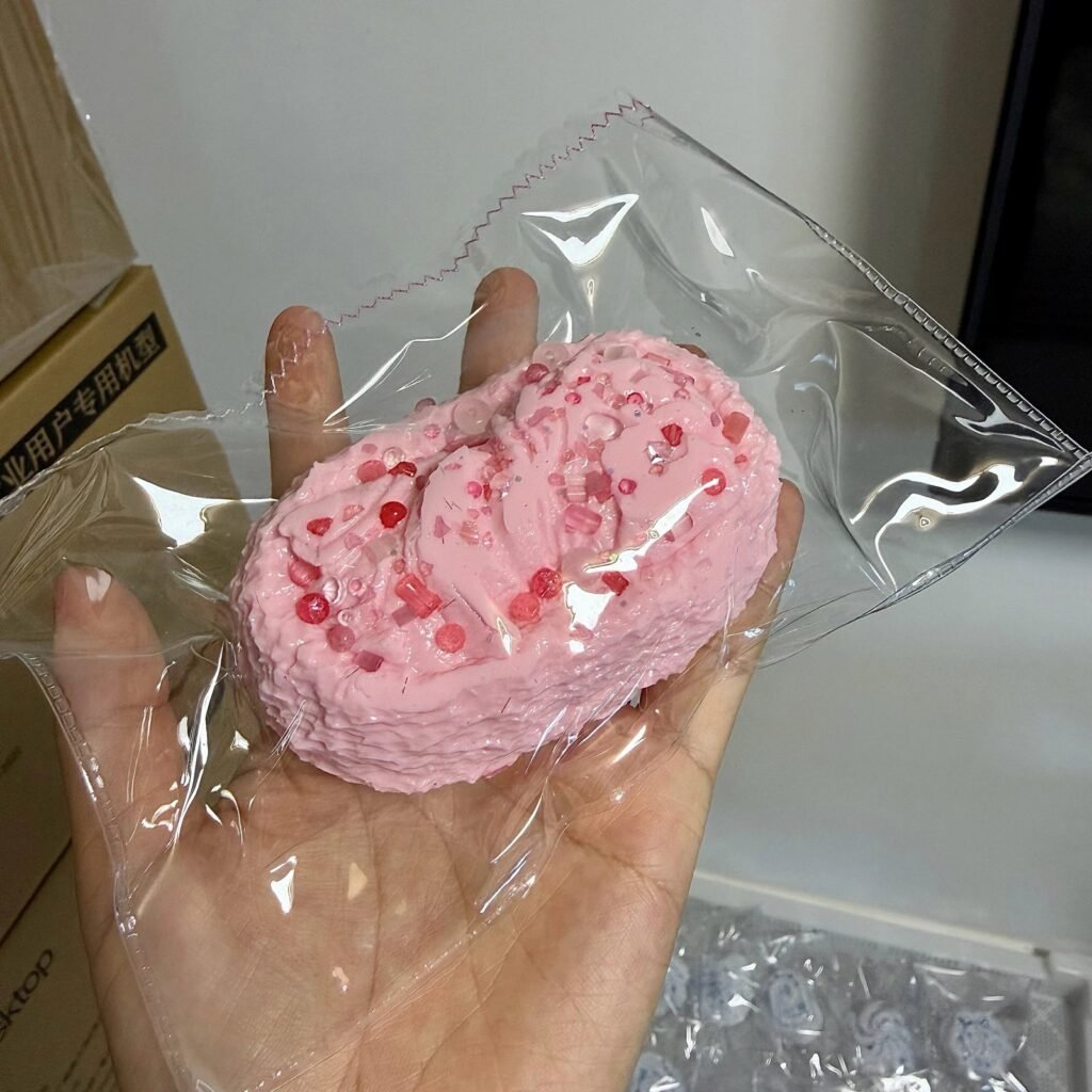 559065 Yuyu Squishy Strawberry Twisted Bread Milk Block - Cosmetic Defect (Ultra-Soft Slushy Watery Texture Series) / 钰钰的捏 草莓拧拧面包奶块(全瑕款)(变态软偏水烂泥感触感系列)