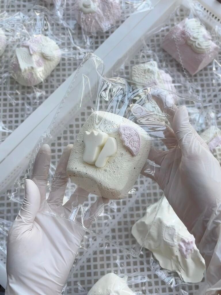 176028 YuzEss Cutlery Short Marshmallow (Extra-Soft Cream Clay Texture Series) / 小柚里物 刀叉短棉花糖（加软奶油泥触感系列）